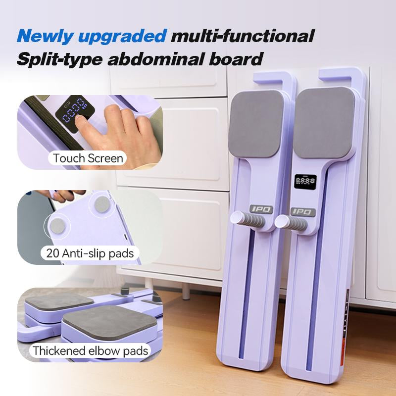 IPO Core Workout Equipment 4-In-1 Multifunctional Split Abdominal Board for Pilates Arm Strength Training Home Exercise Tummy & Bicep Trainer Push up Stand Plastic Festival Gift