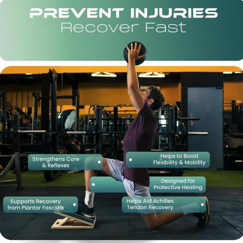 Slant Board for Thigh Exercises, Leg Stretches, Squats and Physical Therapy, Pilates Shaping Equipment, Adjustable Portable Wooden Calf Slant Board Stretcher, 300-Pound Load-Bearing Calf Stretching Wedge Pad, Suitable for Office, Home and G Ankle Mobility