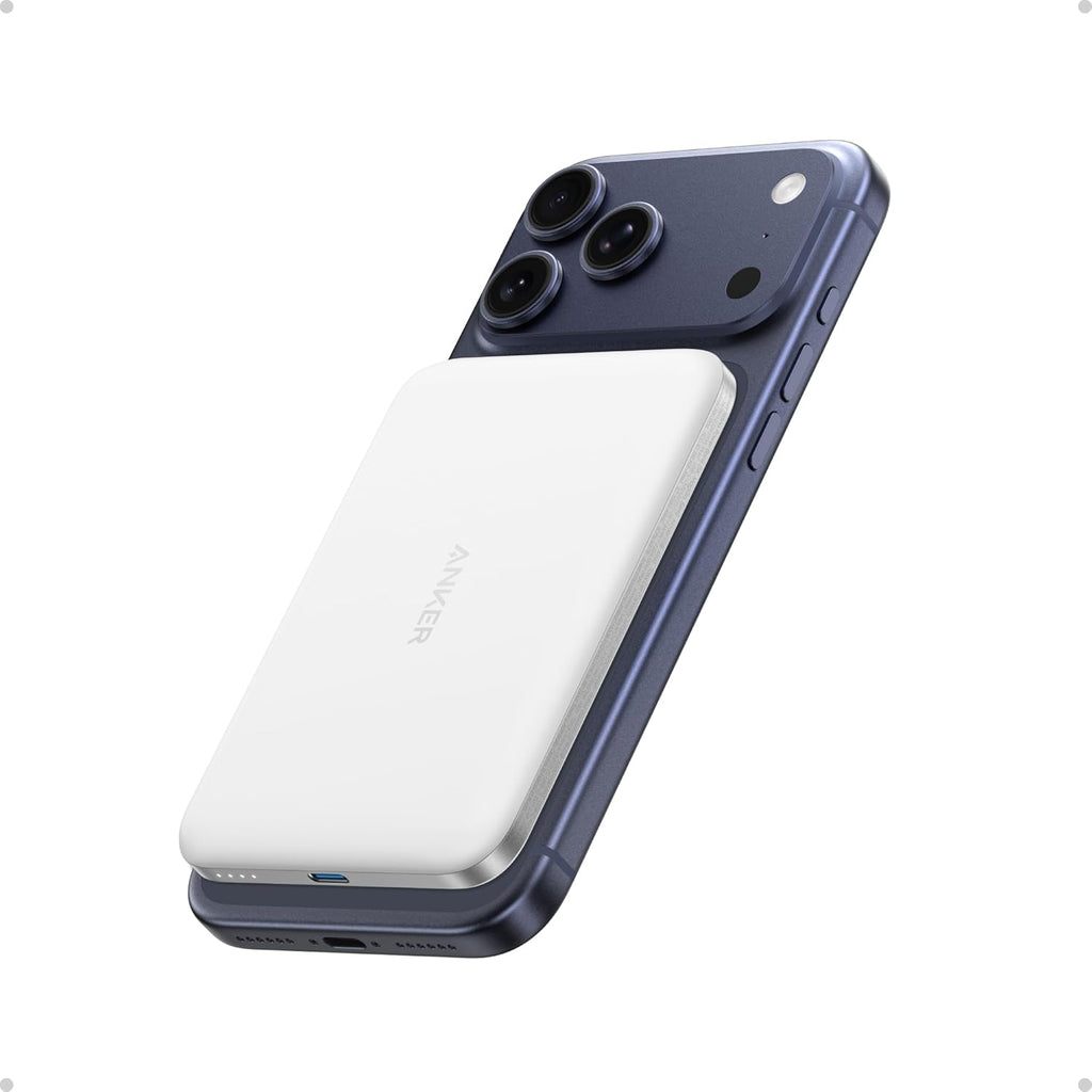 Nano Power Bank, Ultra-Slim 5,000Mah Magnetic Wireless Charging Battery, Qi2 Certified 15W Max Magsafe-Compatible Portable Charger, Ergonomic Design, for Iphone Air/17/16 Series