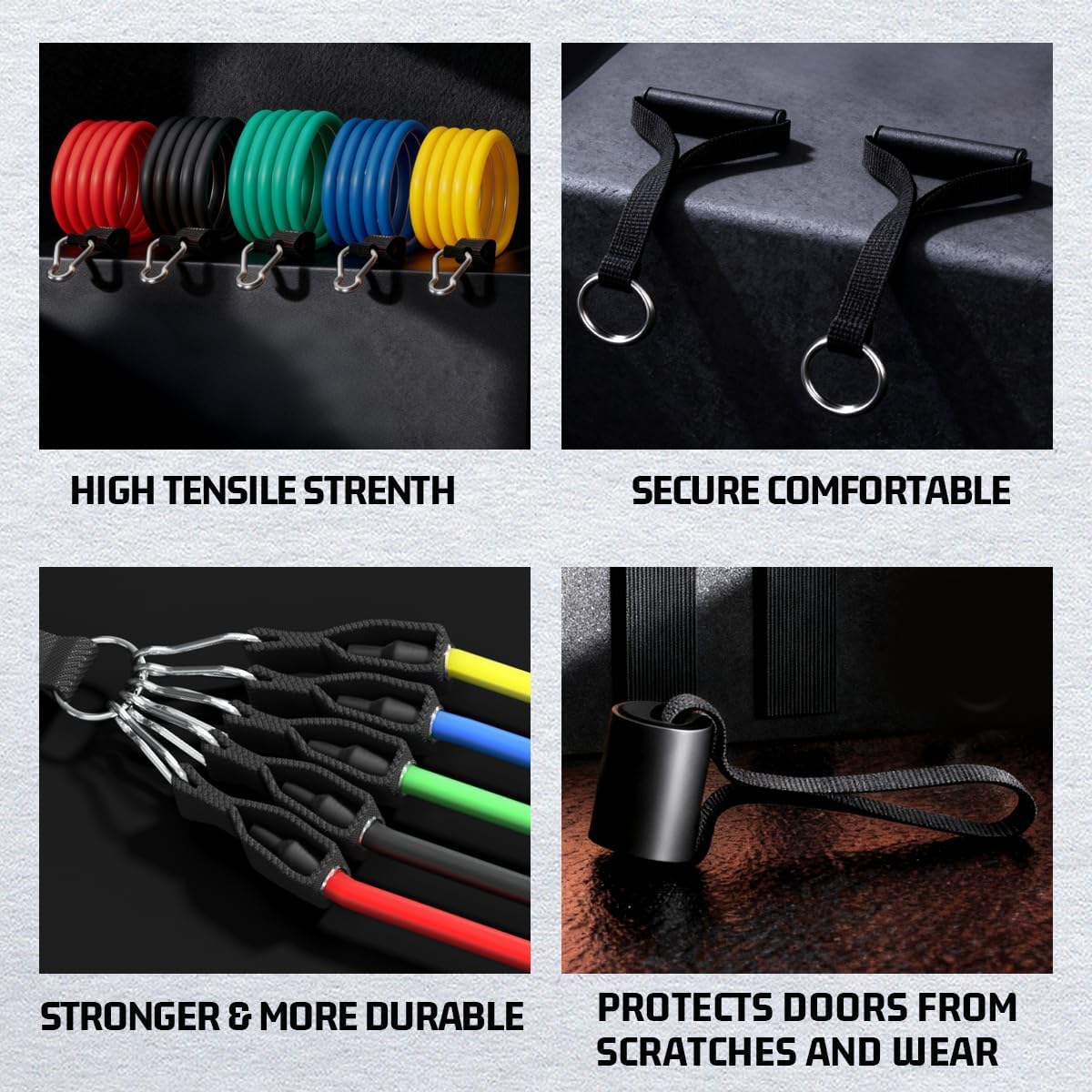 Resistance Bands, Exercise Bands, Workout Bands, Resistance Bands for Working Out with Handles for Men and Women, Exercising Bands for Fitness Weights Work Out at Home