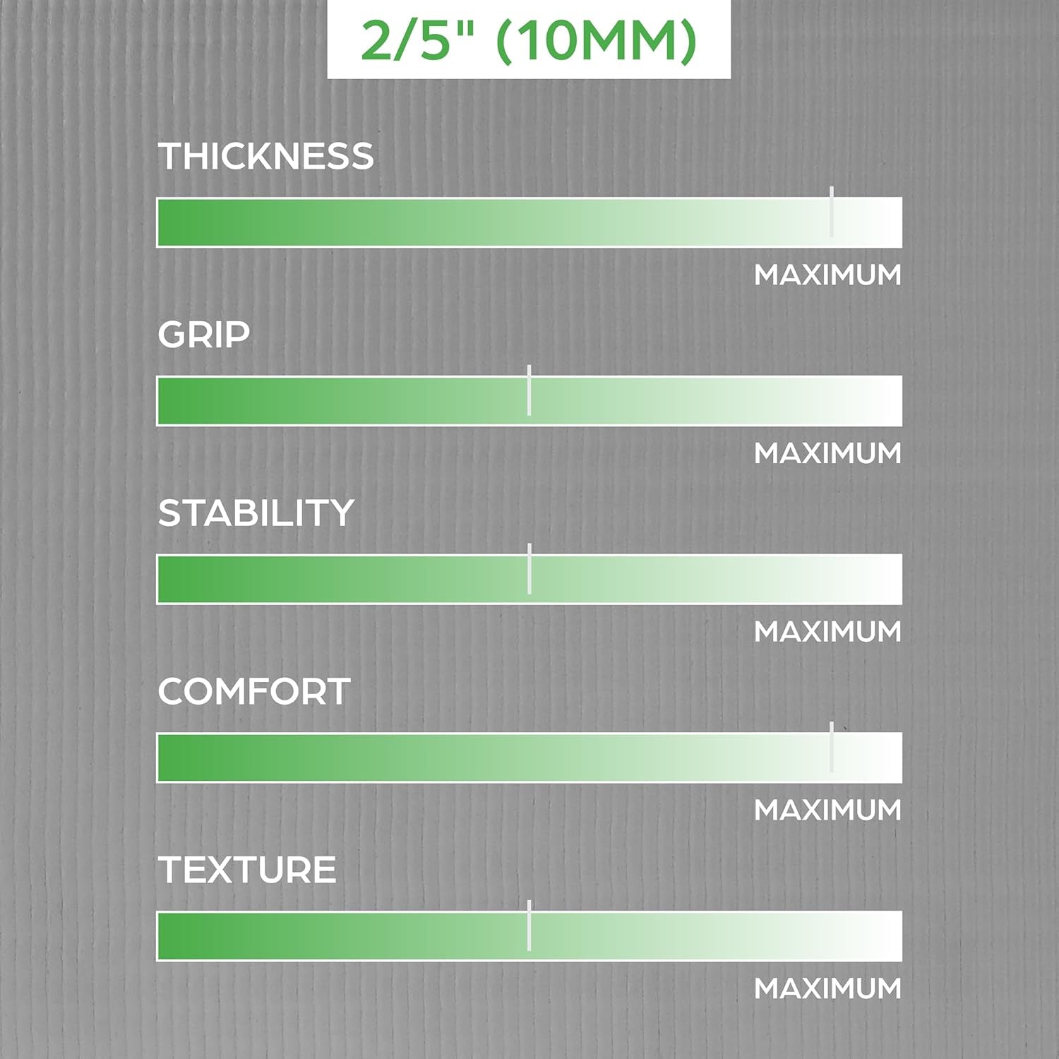 Essentials 2/5" Thick (10Mm) Yoga & Pilates, Fitness & Exercise Mat with Easy-Cinch Carrier Strap Cushion Support for Fitness and Gym Workouts