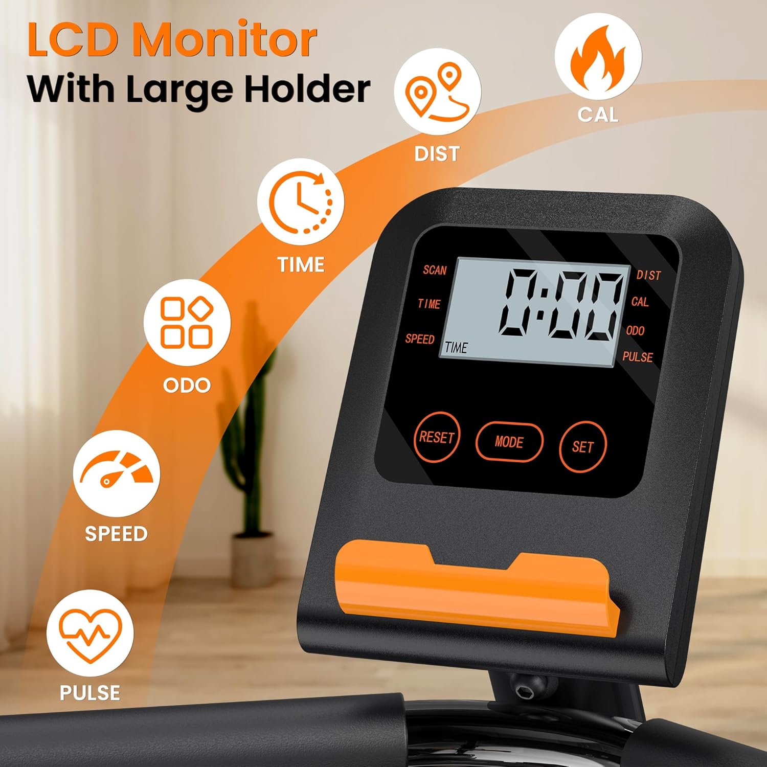 Recumbent Exercise Bike for Home Use, Quiet Recumbent Stationary Bikes for Adults & Seniors, 16-Level Resistance, Adjustable Seat, Supports 400LB, Pulse Sensors & LCD Display